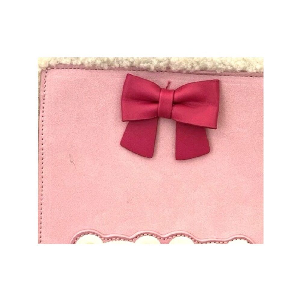 Her Universe Hello Kitty & Mimmy Cozy Bear Sherpa Bow Crossbody Bag Pink Purse - Picture 6 of 6